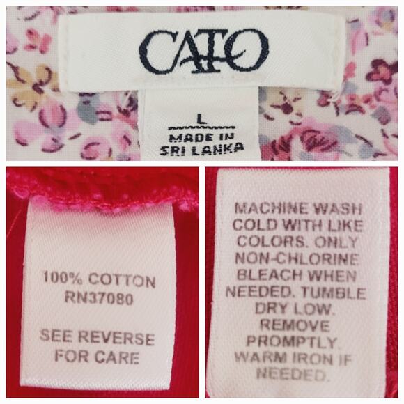 Cato Size Large Hot Pink Collared Lightweight 3/4 Sleeve Denim Jacket - Picture 4 of 6